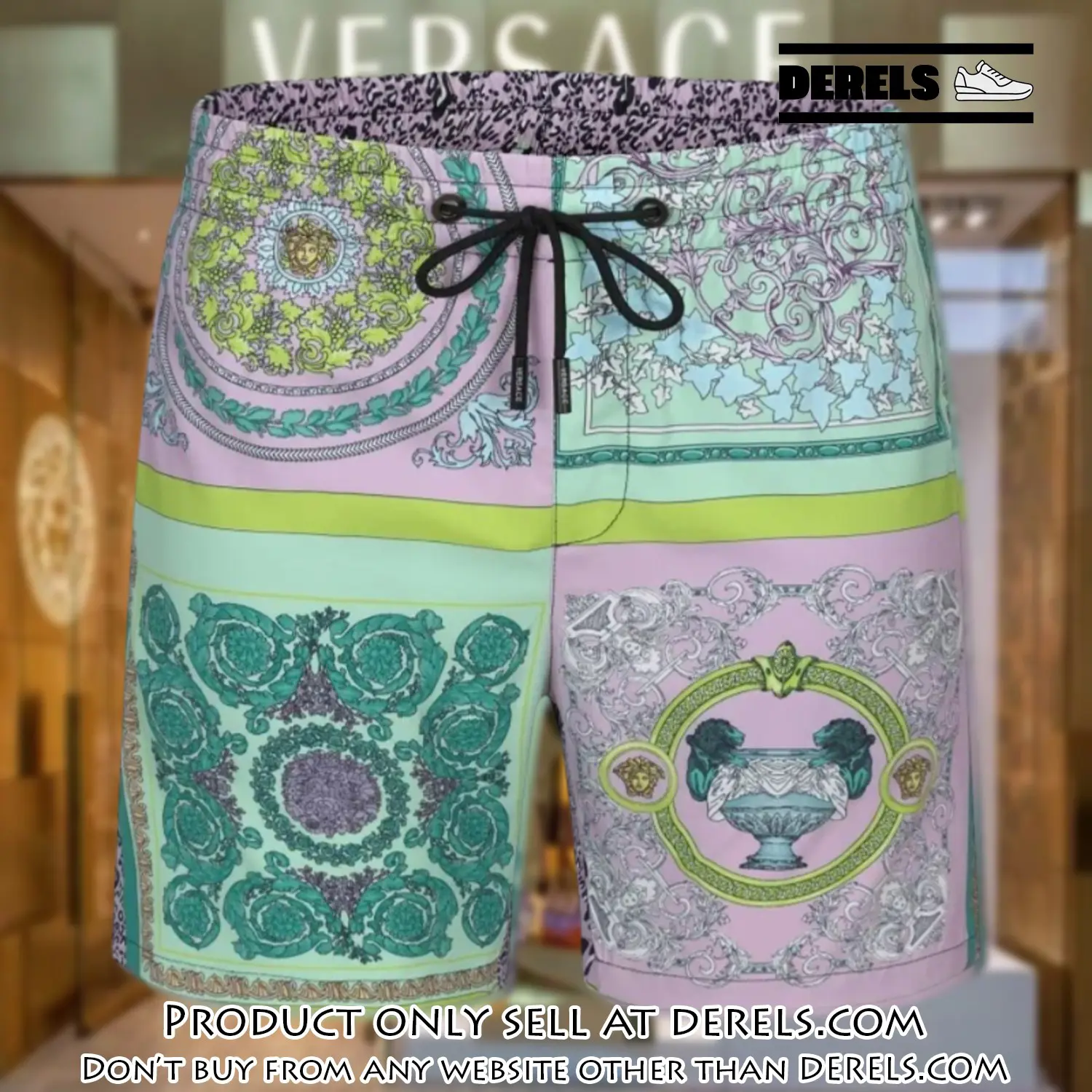 Versace 3d luxury new all over print shorts pants for men dr2200792